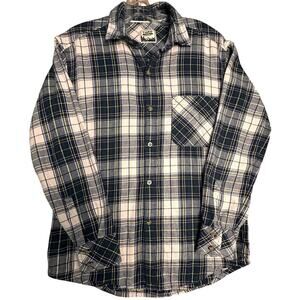 TNA‎ Aritzia Boyfriend Fit Flannel Shirt Womens S Black Brown Plaid Button